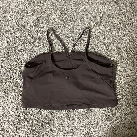Lululemon Size 12 Align Strappy Deep V Tank Top A/B Cup Espresso Brown - Picture 2 of 6